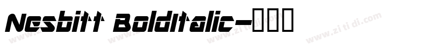 Nesbitt BoldItalic字体转换